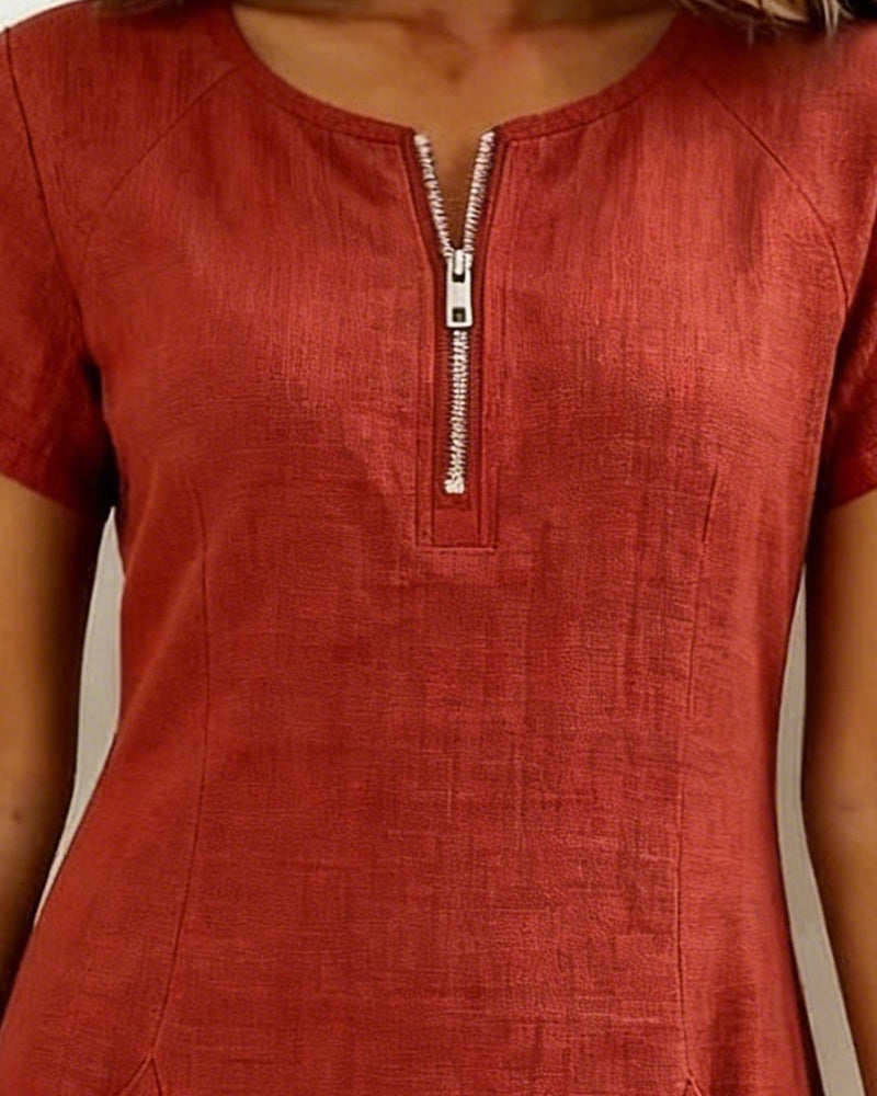 Giulia | Abito Casual con Zip & Comfort
