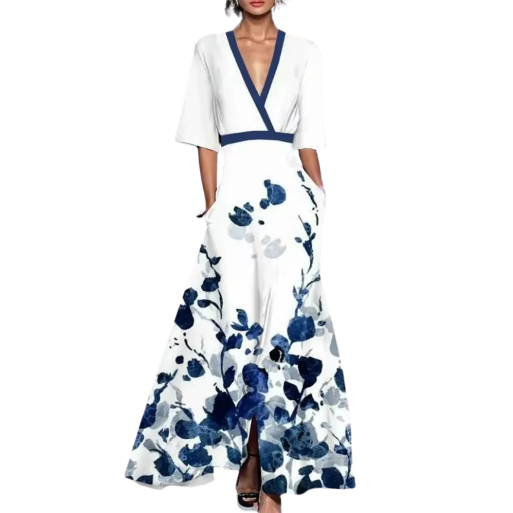 Sofia | Abito Floreale Elegante con Scollo a V