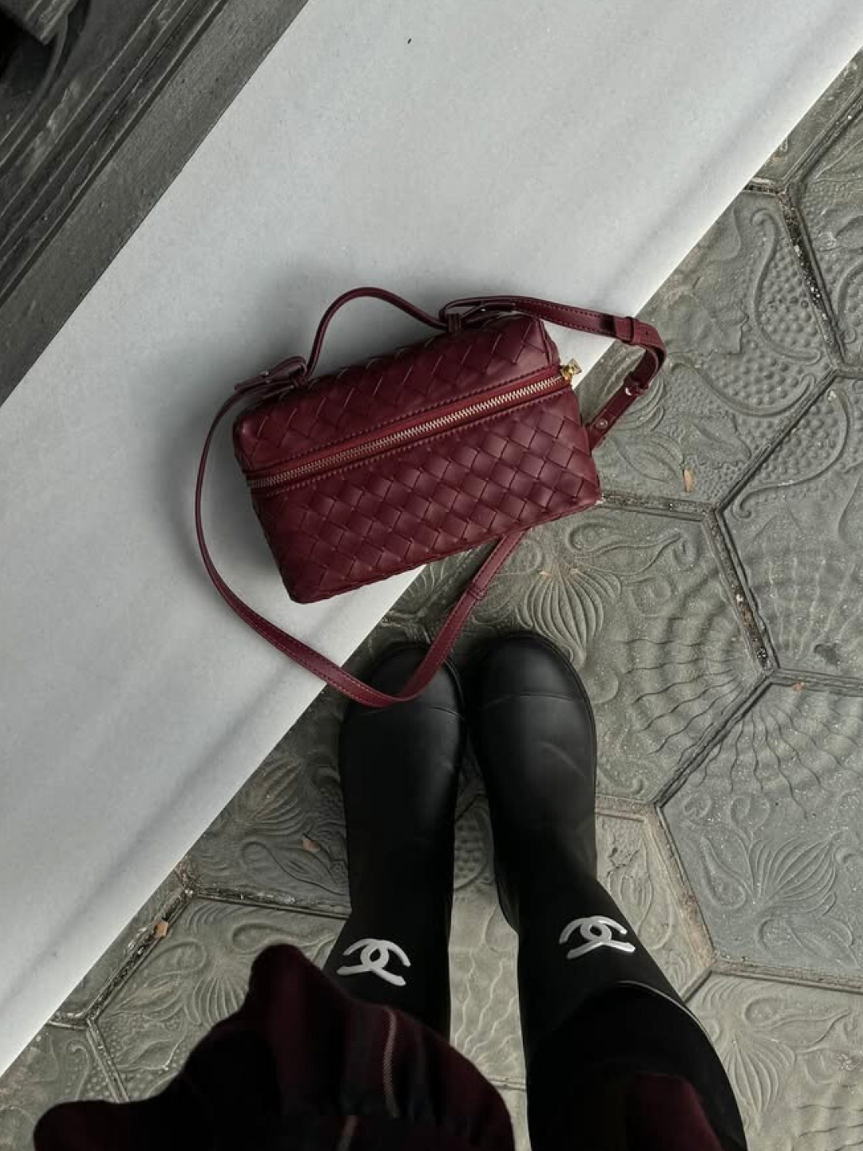 Alessandra™ | Borsa Woven Strutturata Lucida