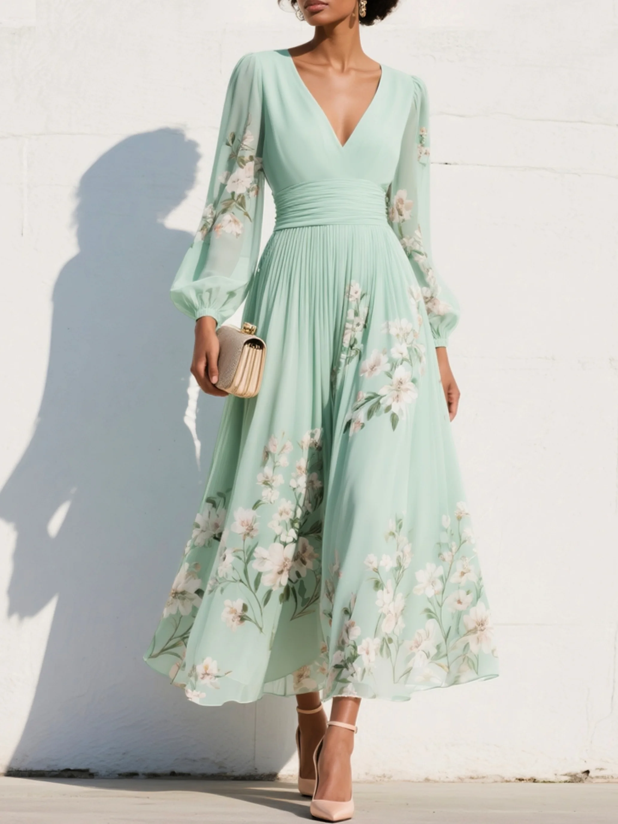 Corallo | Abito maxi