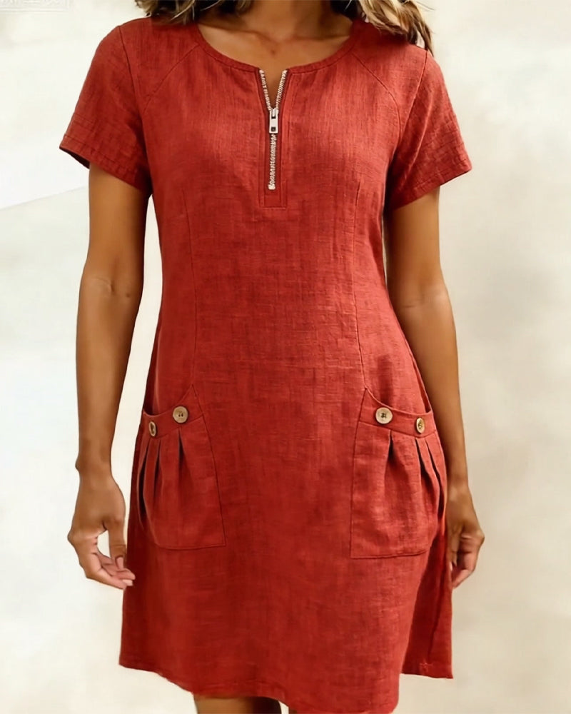 Giulia | Abito Casual con Zip & Comfort