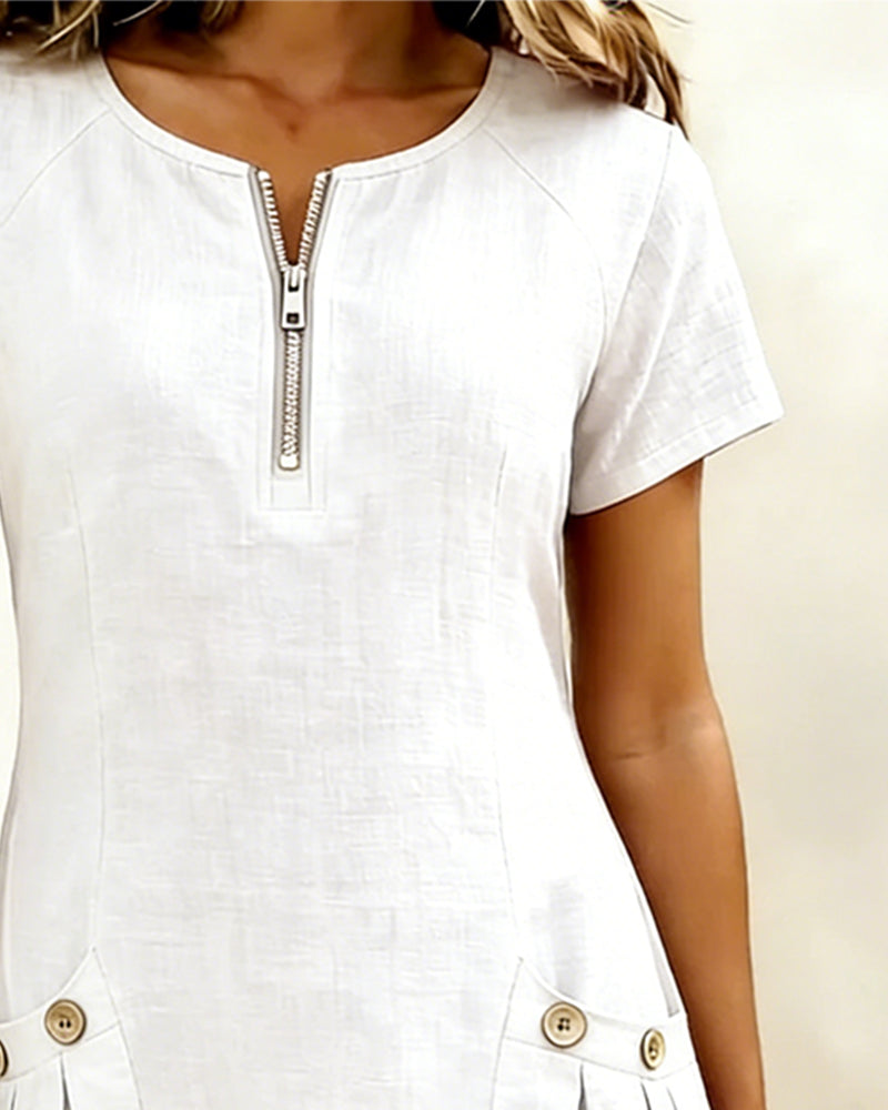 Giulia | Abito Casual con Zip & Comfort