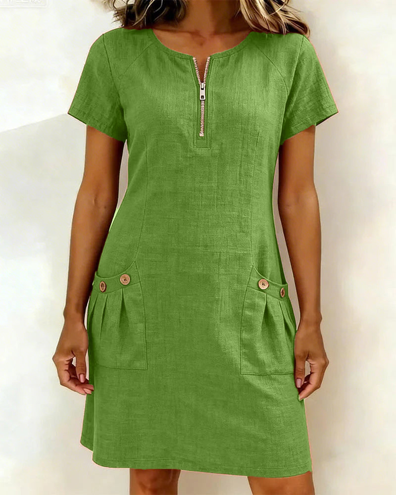 Giulia | Abito Casual con Zip & Comfort
