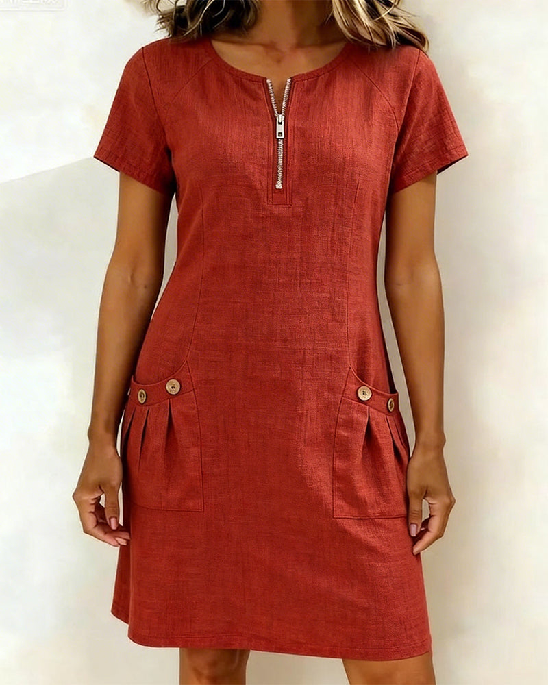 Giulia | Abito Casual con Zip & Comfort