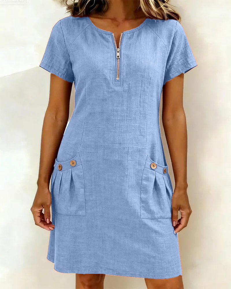 Giulia | Abito Casual con Zip & Comfort