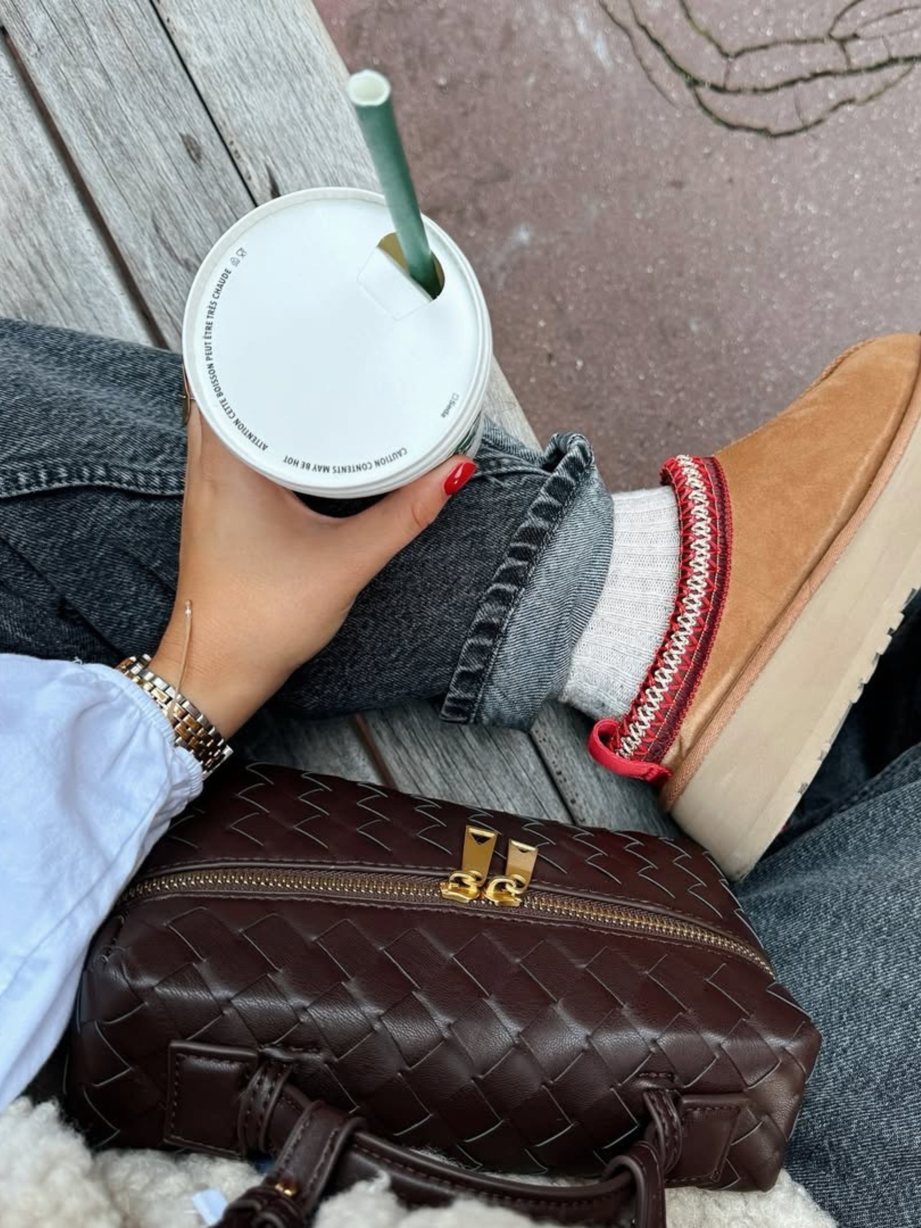 Alessandra™ | Borsa Woven Strutturata Lucida