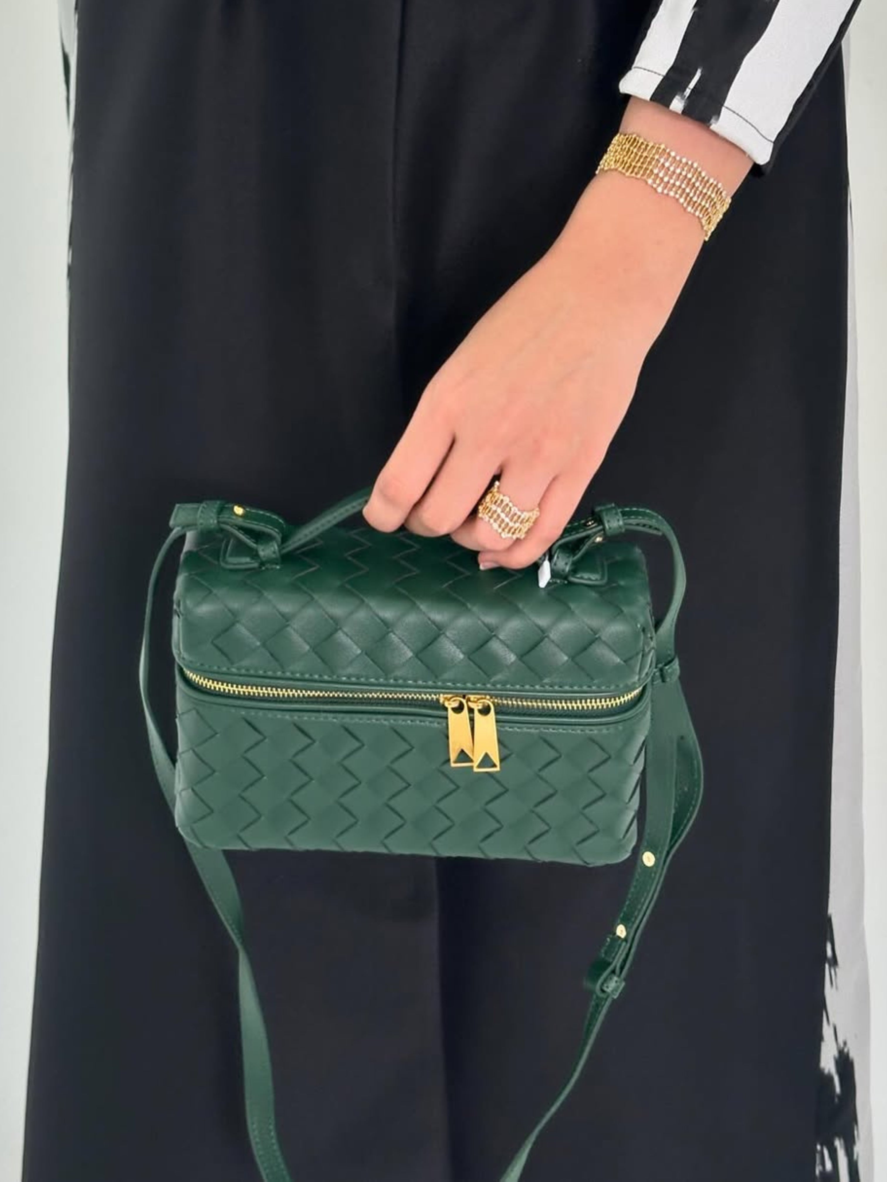 Alessandra™ | Borsa Woven Strutturata Lucida